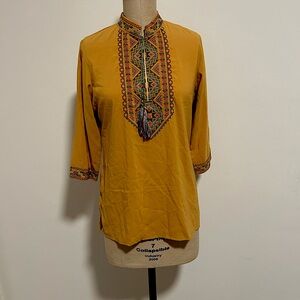Mustard yellow Kurti style top
